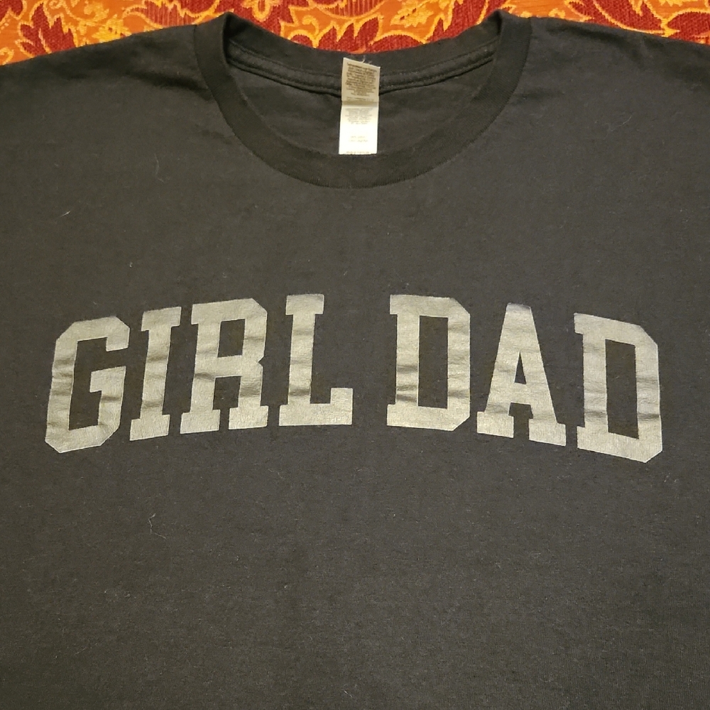 Gildan Black 'Girl Dad' Custom Tee, 2XL
